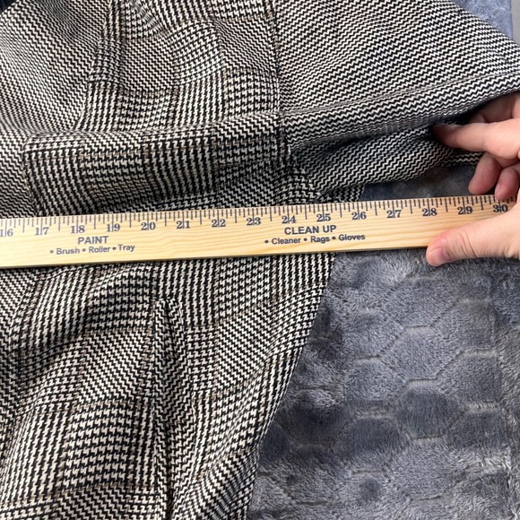 Tomas Creation Mens VTG 100% Wool Bomber Jacket Italian Plaid VII Black Brown - Picture 4 of 10